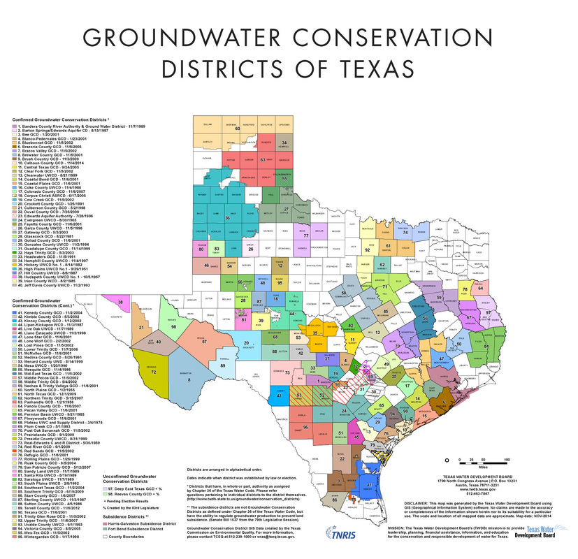 Groundwater Conservation Districts of Texas