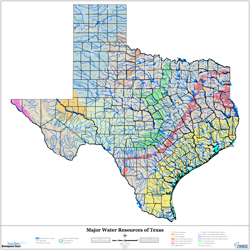 Major Water Resources of Texas